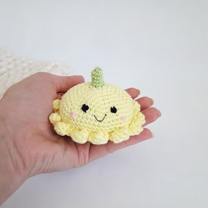 Crochet squash kawaii,crocheted vegetables, play food, eco-friendly Baby toys, Pretend Play,Waldorf toys,Baby gift Soft toys Rattles.