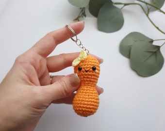 Peanut girl,Keychain ,Crochet Keychain,Crochet, peanut  Amigurumi,  peanut accessory, gift for her, gift for girls, peanut toy