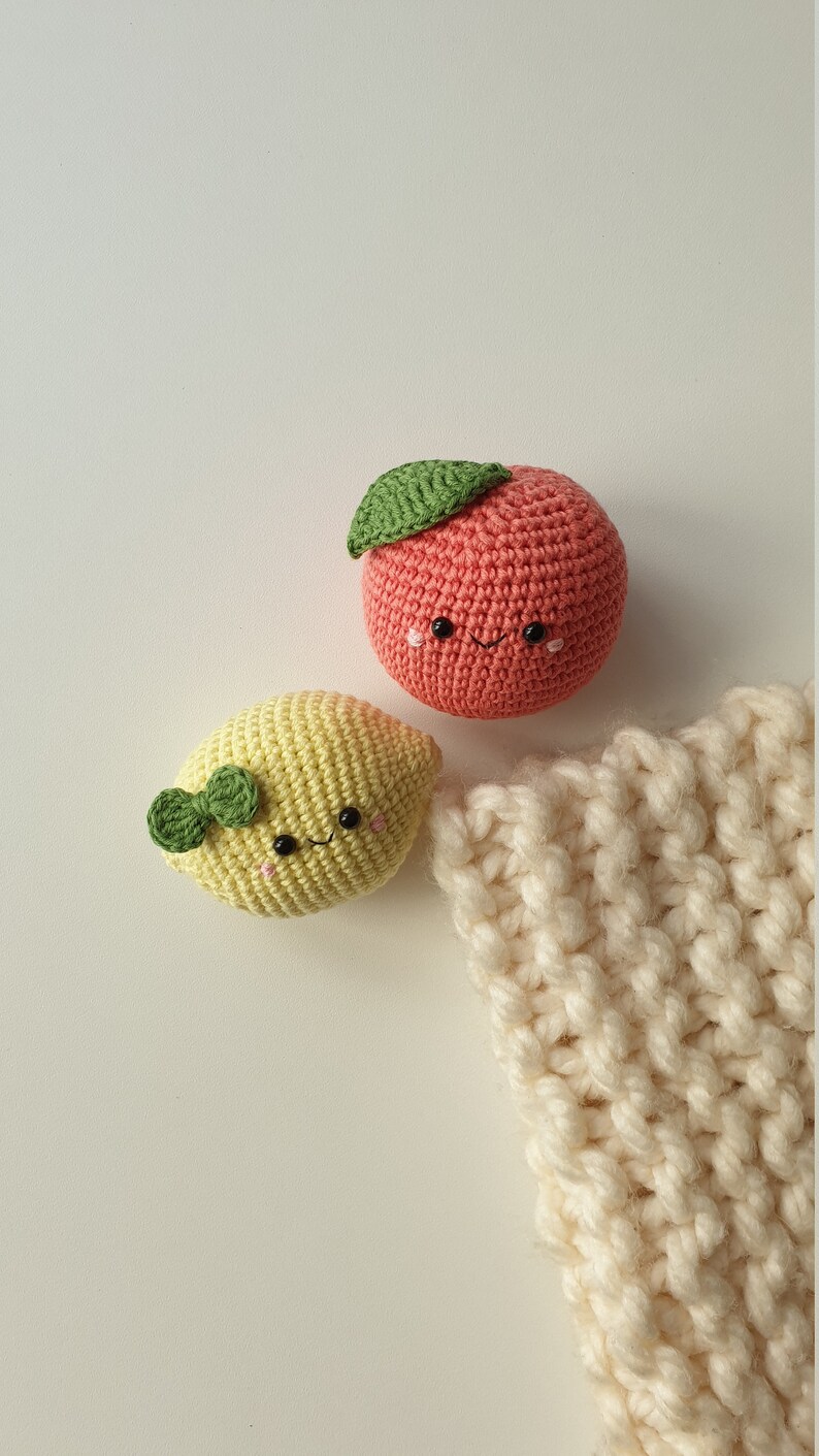 avocado lemon toy baby decor Crochet lemon,grapefruit Crochet fruits Rattle toys cute gift play Food Set kids gift kids toys