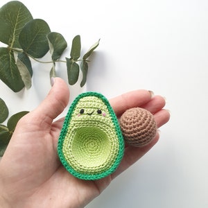 Crochet avocado toy ,Crochet avocado, Crochet toy food, Play kitchen ,Pretendplay , soft toy, avocado baby toys , avocado ornament