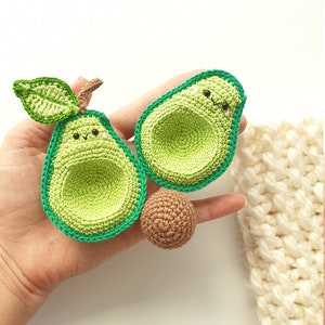 Crochet avocado soft toy, Crochet avocado, Crochet toy food, Play kitchen ,Pretendplay , soft toy, avocado baby toys ,Christmas gift ideas image 4