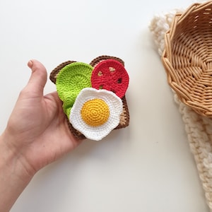 Crochet  sandwich , egg kawaii, crochet sandwich, citchen toy, play food,pretend play, crochet food play,Christmas gift, s