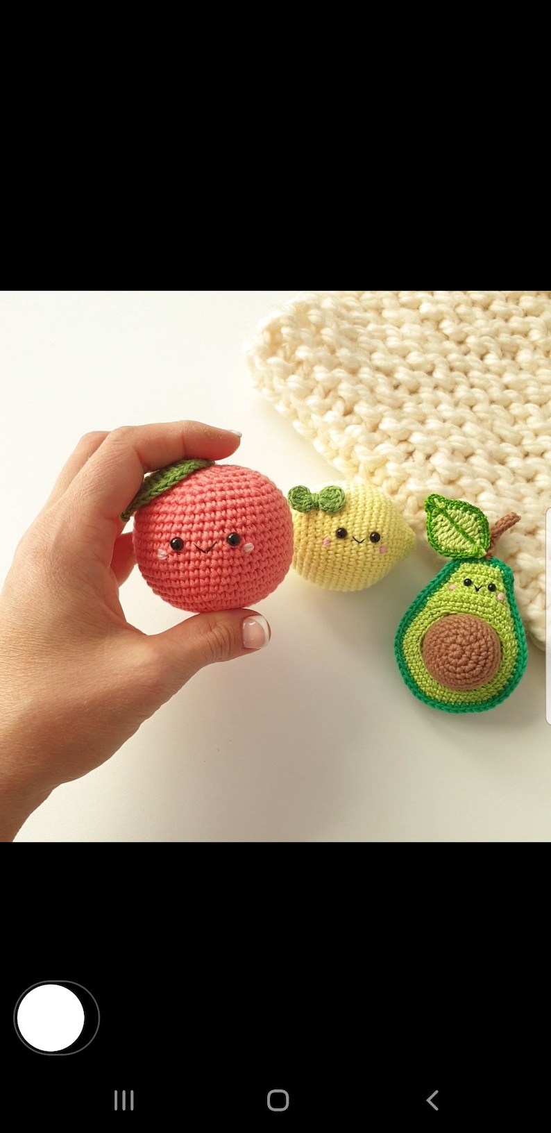 avocado lemon toy baby decor Crochet lemon,grapefruit Crochet fruits Rattle toys cute gift play Food Set kids gift kids toys
