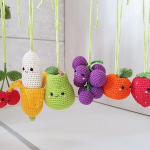 Play Gym toy, rattle fruits kawaii, Gym, Stroller toy, Crochet toy, baby gym toys, Baby Activity Gym,Baby Mobile,Baby Shower Gift ,Crib Toy