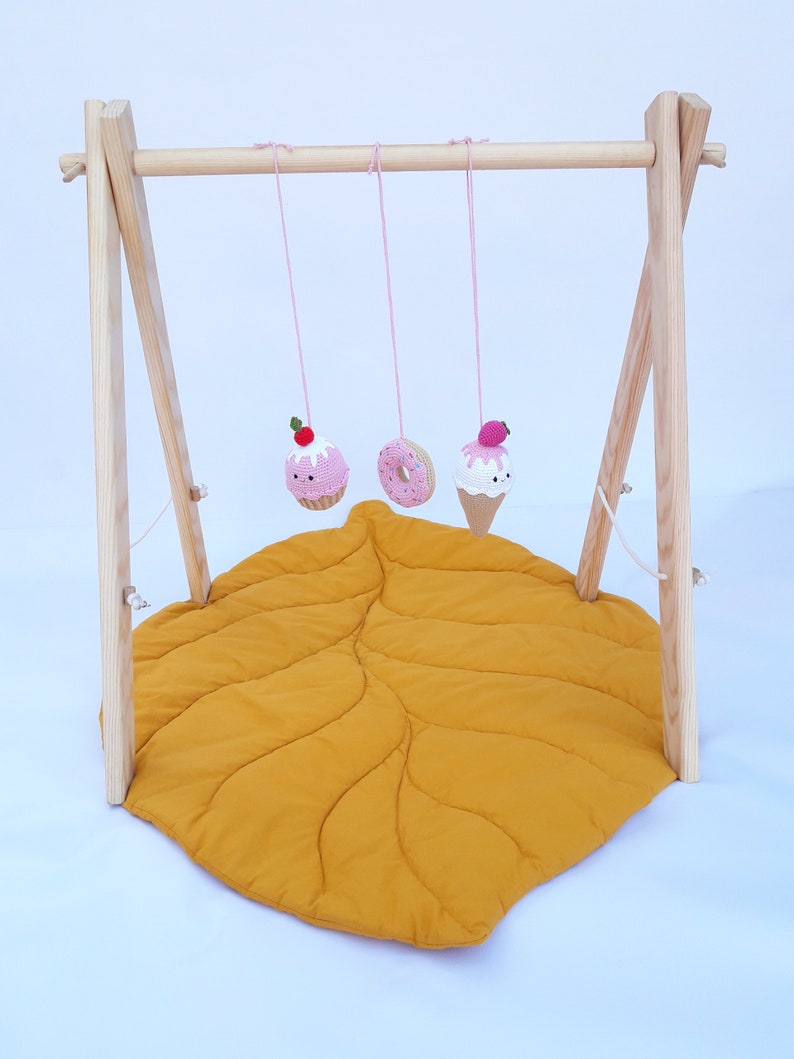 Baby Gym Pink Set Rattles Play Gymbaby Shower Fruits Play Etsy