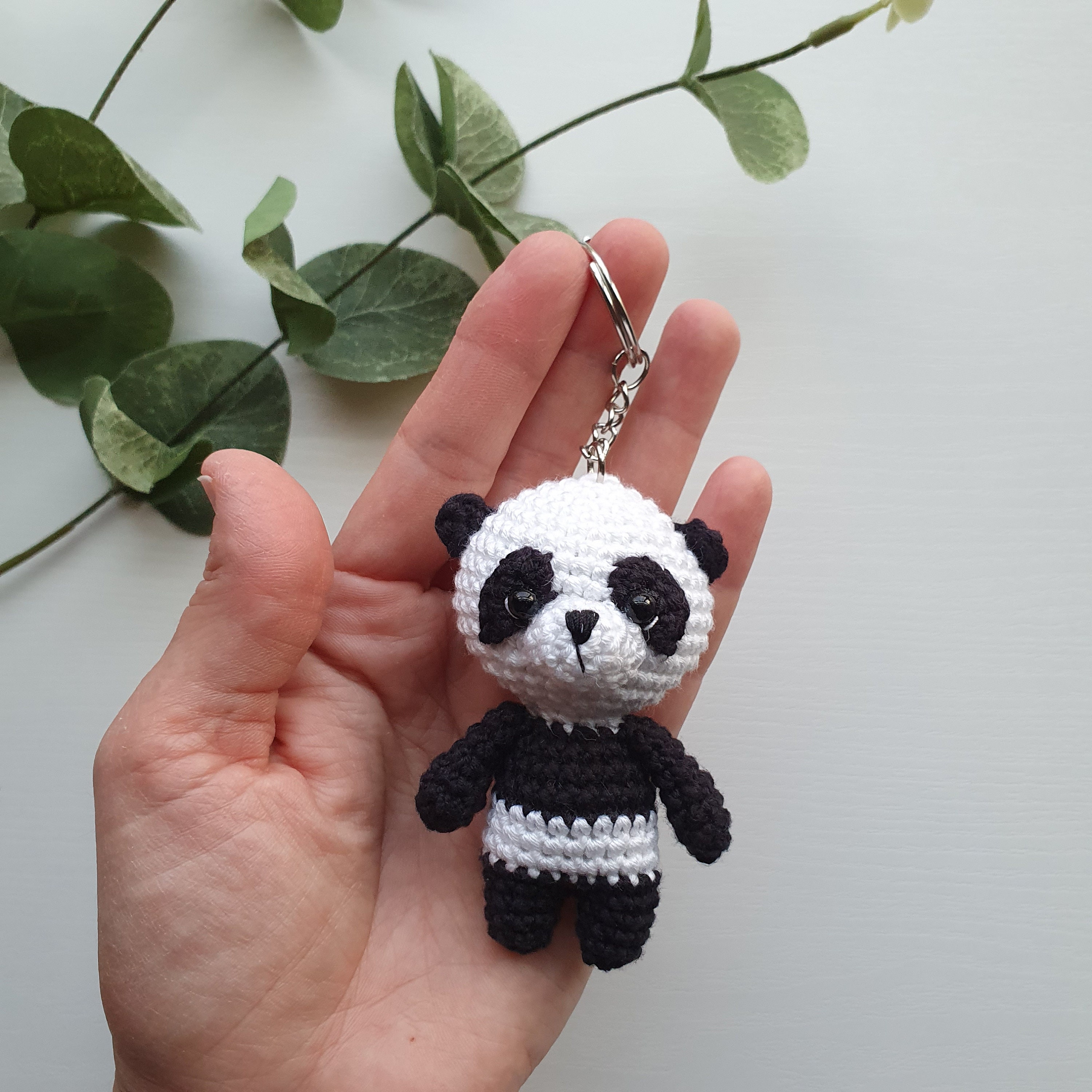 1pc Cute Panda Key Chain Creative Life Panda Keychain Car Key Ring Bag  Pendant - Jewelry & Accessories - Temu Romania