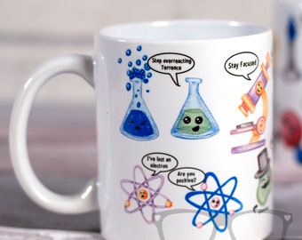 Science mug, scientists, coffee lovers, Cute, Gift for geeks, Teacher Gift, Science mug, Geek, mug, Coffee, tea, thank you,