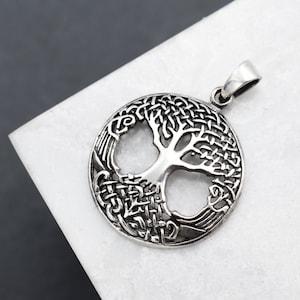 Sterling Silber Baum des Lebens keltische Anhänger, Baum Anhänger, Sterling Silber ausgeschnitten Baum Anhänger, Sterling Baum Schmuck, keltische Knoten Anhänger