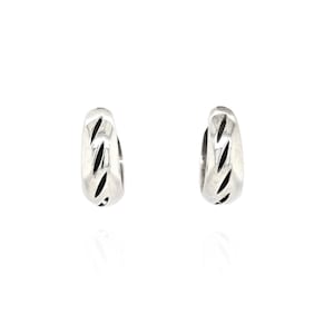 Abstract Sterling Silver Cut Out Hoop Earrings, Tribal Sterling Earrings, Bold Sterling Earrings, Sterling Silver Taxco Hoop Earrings