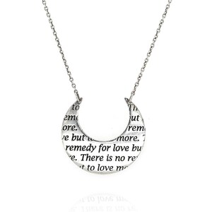Sterling Silver &quot;There is no Remedy for Love But to Love More - Thoreau&quot; Necklace, Inspirational Quote Necklace, Love Quote Jewelry