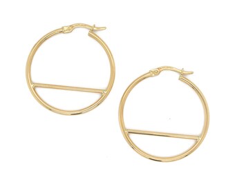 Orecchini a cerchio sottili geometrici in oro giallo 10k, cerchi sottili in oro, orecchini a cerchio classici in oro giallo, orecchini a cerchio rotondi, cerchi in oro alla moda