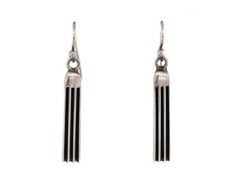 Sterling Silver Modernist Fork Dangle Earrings, Minimalist Sterling Earrings, Modernist Silver Drop Earrings, Everyday Earrings, Chef GIft
