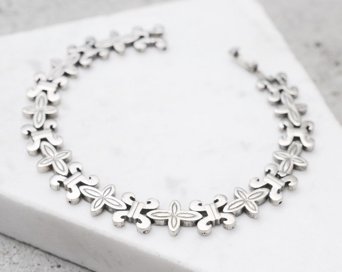 Sterling Silver x Link Bracelet Classic Sterling Etsy