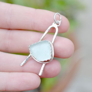 Sterling Silver Handmade Sea Glass Pendant, Sea Glass Jewelry, Sea Glass Necklace, Beach Glass Jewelry, Beach Glass Pendant, Beach Jewelry