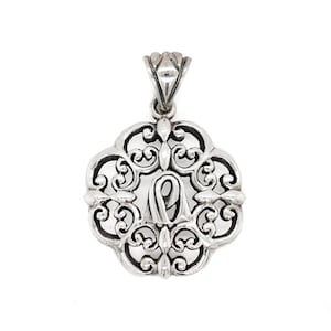 Sterling Silver Filigree Pendant, Filigree Jewelry, Ornate Sterling Silver Pendant, Sterling Silver Scroll Pendant, Silver Swirl Pendant
