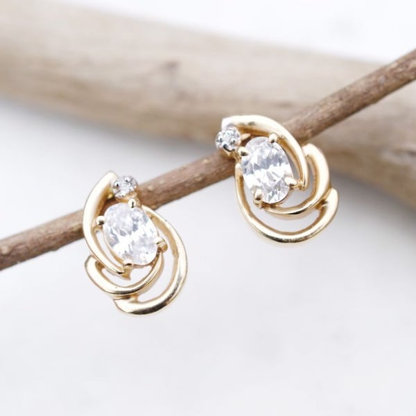 Fake Diamond Earrings Etsy