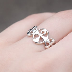 Sterling Silver Egyptian Ankh Ring, Sterling Ankh Jewelry, Silver Egyptian Ring, Egyptian Jewelry, Ankh Jewelry, Egyptian Cross Ring