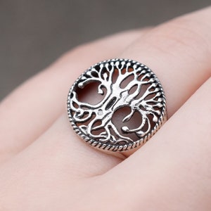 Sterling Silver Tree of Life Ring, Tree Ring, Tree Of Life Jewelry, Sterling Silver Cut Out Tree Ring, Sterling Tree Jewelry, Boho Ring