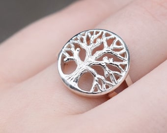 Sterling Silver Tree of Life Ring, Tree Ring, Tree Of Life Jewelry, Sterling Silver Cut Out Tree Ring, Sterling Tree Jewelry, Boho Ring