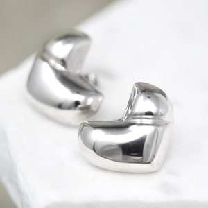 Sterling Silver Modern Taxco Boomerang Earrings, Bold Sterling Statement Earrings, Sterling Taxco Earrings, Tribal Taxco Earrings