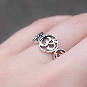 Sterling Silver Om Ring, Yoga Jewelry, Sterling Yoga Ring, Simple Sterling Silver Om Ring, Sterling Silver Yoga Ring, Om Jewelry