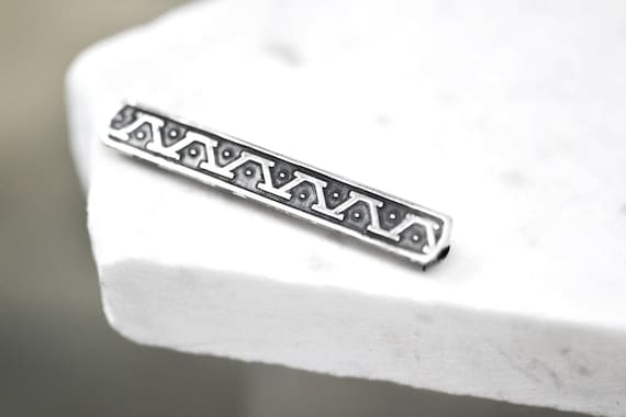 Antique Sterling Silver German Bar Pin, Small Sterling Pin, Simple Sterling Scarf Pin, Silver Bar Pin, German Sterling Jewelry