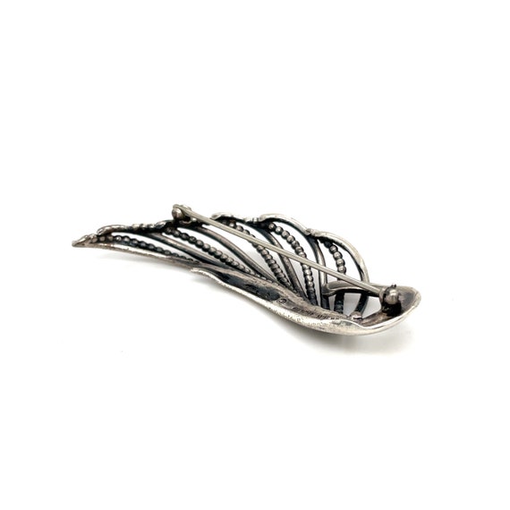Sterling Napier Wing Brooch, Silver Napier Pin, S… - image 2