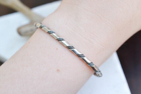 Sterling Silver Unisex Rope Bracelet, Sterling Ro… - image 3