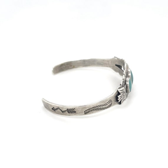 Fred Harvey Era Native American Sterling Turquois… - image 3