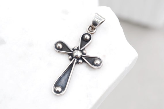 Sterling Silver DOMINIQUE DINOUART Cross Pendant, Sterling Silver Cross Pendant, DDD Sterling Cross, Mexican Sterling Silver Cross