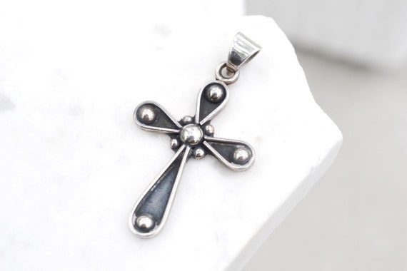 Sterling Silver DOMINIQUE DINOUART Cross Pendant,… - image 1