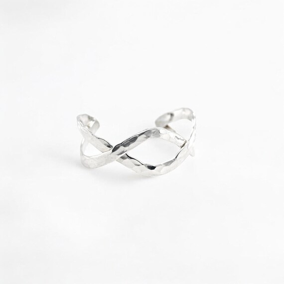 Sterling Silver Hammered Mexican Cuff Bracelet, Modernist Sterling Cuff, Hammered Sterling Bracelet, Sterling Artisan Jewelry