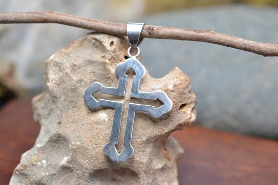 Sterling Silver Cut Out Christian Catholic Silhou… - image 2