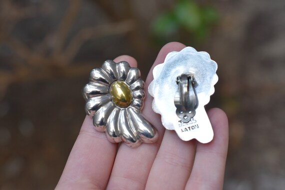 Large sterling silver cheap clip on earrings