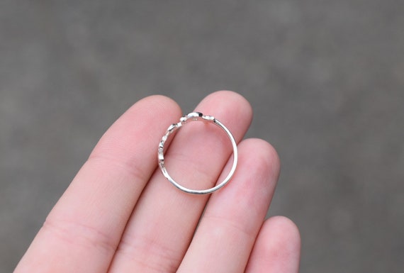 Sterling Silver Peace Script Ring, Peace Jewelry,… - image 2