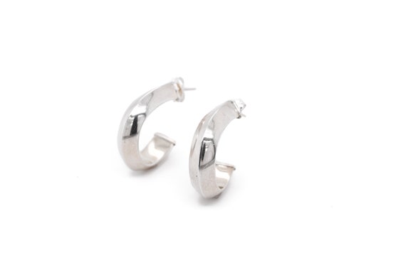 Stamped Sterling Silver Hoop Earrings Navajo | eBay