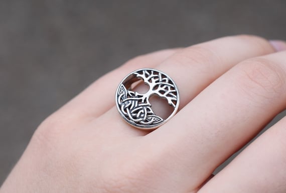 Sterling Silver Tree of Life Ring, Tree Ring, Tree Of Life Jewelry, Sterling Silver Cut Out Tree Ring, Sterling Tree Jewelry, Boho Ring