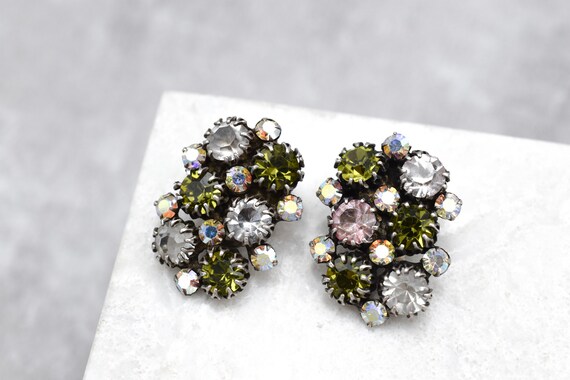 Countess Cis Zoltowska Rhinestone Cluster Clip On