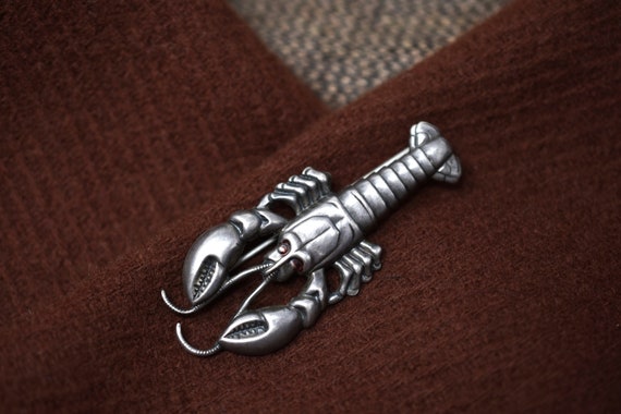 Sterling Silver Lobster Brooch, Sterling Lobster P