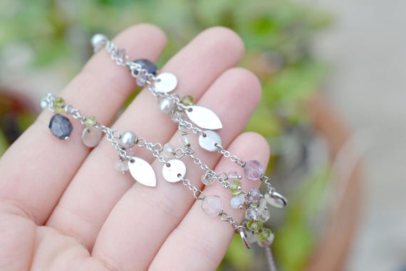 Designer ARTINI Sterling Silver Gemstone Beaded N… - image 3