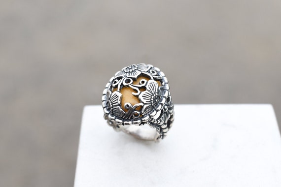 Sterling Silver Carolyn Pollack Yellow Quartzite F