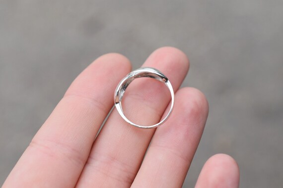 Sterling Silver Infinity Ring, Simple Sterling In… - image 2