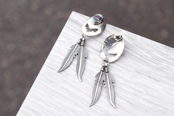 Native american inlay best sale earrings