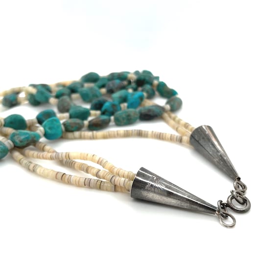 Sterling Silver Native American Turquoise and Hes… - image 2