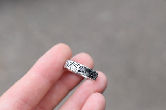 Sterling Silver Celtic Knot Dragon Ring, Silver C… - image 3