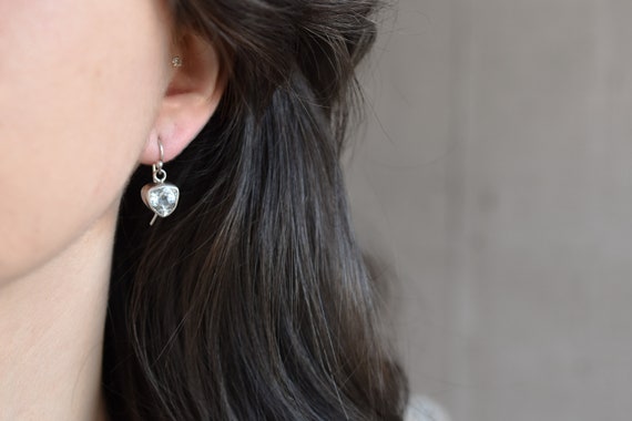 Modern Sterling SIlver Crystal Gemstone Earrings,… - image 3