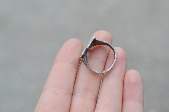 Simple Sterling Silver Eagle Ring, Sterling Bird … - image 2