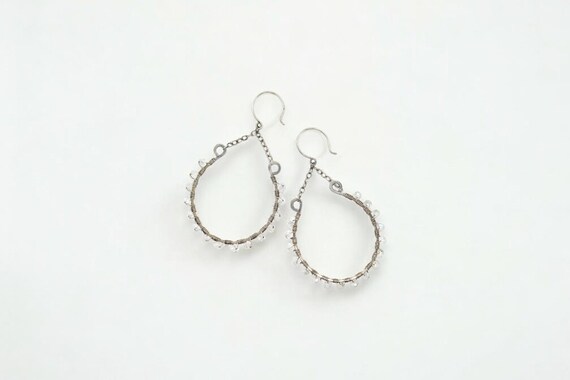 Sterling Silver Wire Wrap Moonstone Hoop Earrings, Sterling Moonstone Hoops, Moonstone Jewelry, Gemstone Hoops, Rainbow Moonstone Earrings