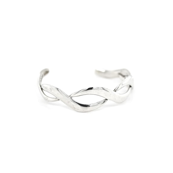 Sterling Silver Twisted Cuff Bracelet, Taxco Sterling Cuff, Twisted Sterling Silver Bracelet, Modern Sterling Silver Cuff, Men's Jewelry