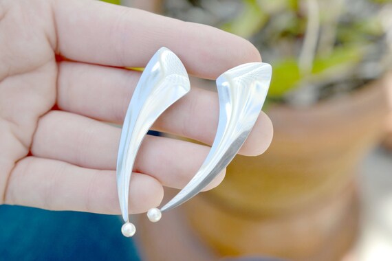 Sterling Ed Levin Modernist Earrings Modernist Jewelry Modern